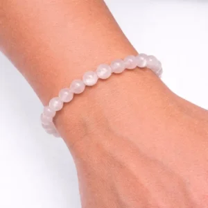 Pulsera de cuarzo rosa amuleto del amor